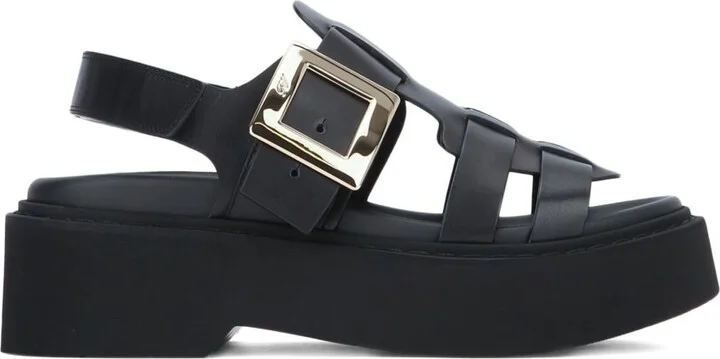 Roger Vivier Viv Rangers Leather Sandals