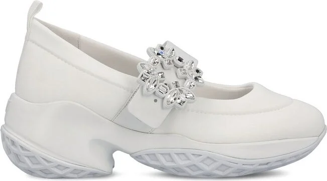 Roger Vivier Viv' Run Embellished Buckle Ballerinas
