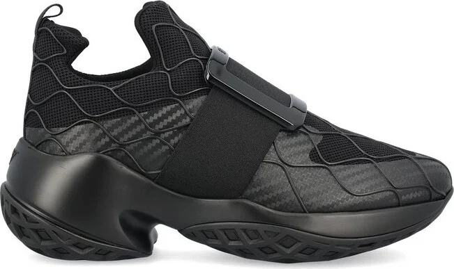 Roger Vivier Viv' Run Technical Lacquered Buckle Sneakers