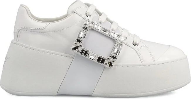 Roger Vivier Viv' Skate Embellished Sneakers