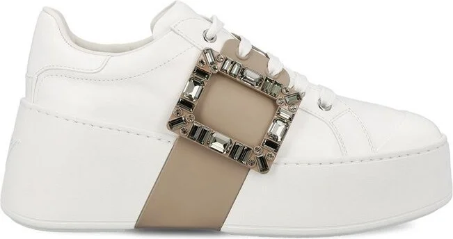 Roger Vivier Viv' Skate Embellished Sneakers