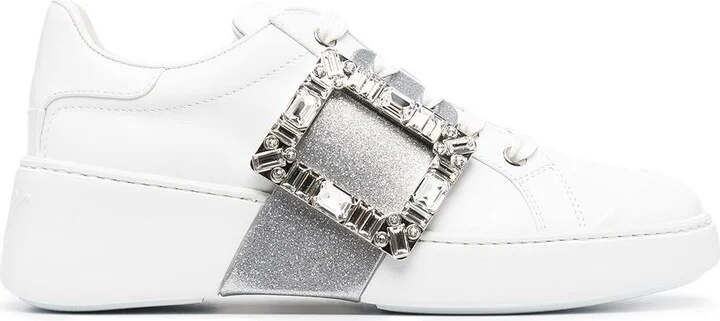Roger Vivier Viv Skate Glitter Sneakers
