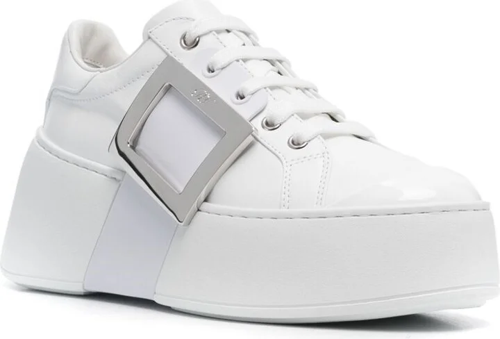 Roger Vivier Viv Skate High Leather Sneakers - Image 2
