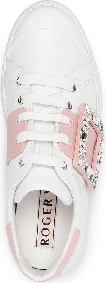 Roger Vivier Viv Skate Leather Sneakers - Image 2