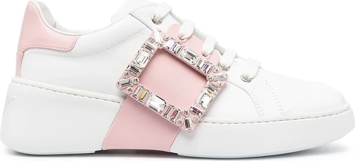 Roger Vivier Viv Skate Leather Sneakers