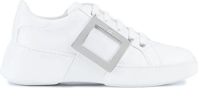 Roger Vivier Viv' Skate Metal Buckle Sneakers