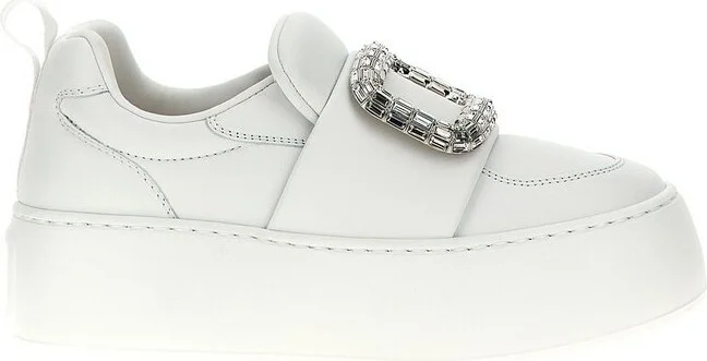 Roger Vivier Viv' Up Embellished Buckle Sneakers