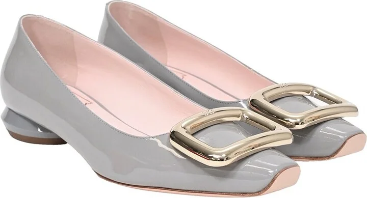 Roger Vivier Women's Patent Viv Choc 20 Ballet Shoe (Authentic Pre-Loved)