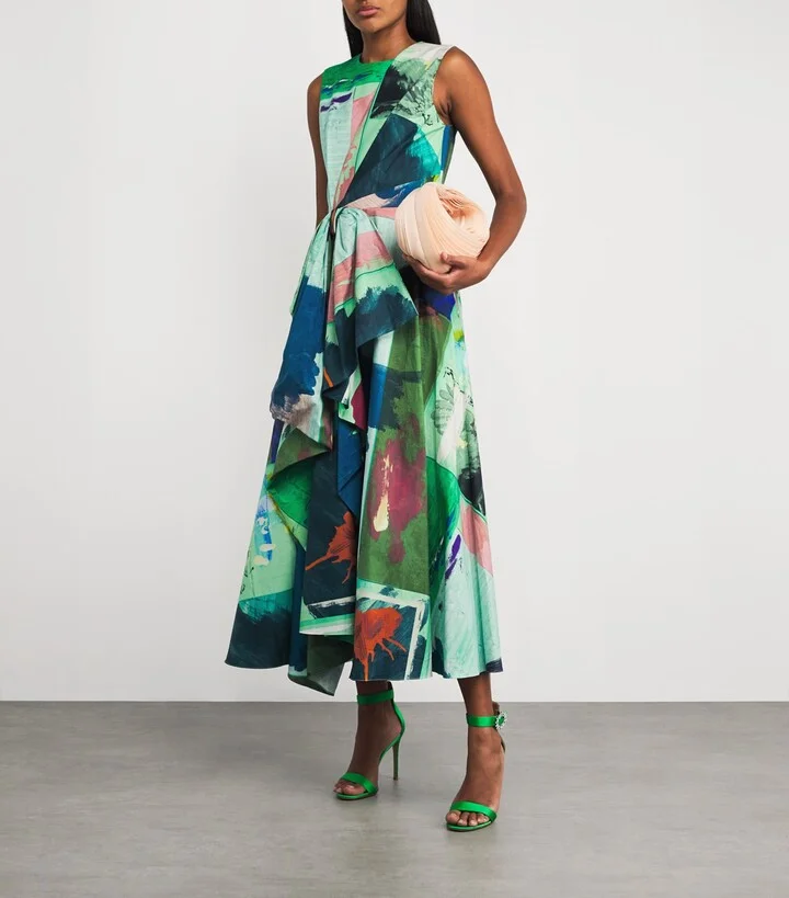 Roksanda Cotton Bow-Detail Nura Midi Dress - Image 2