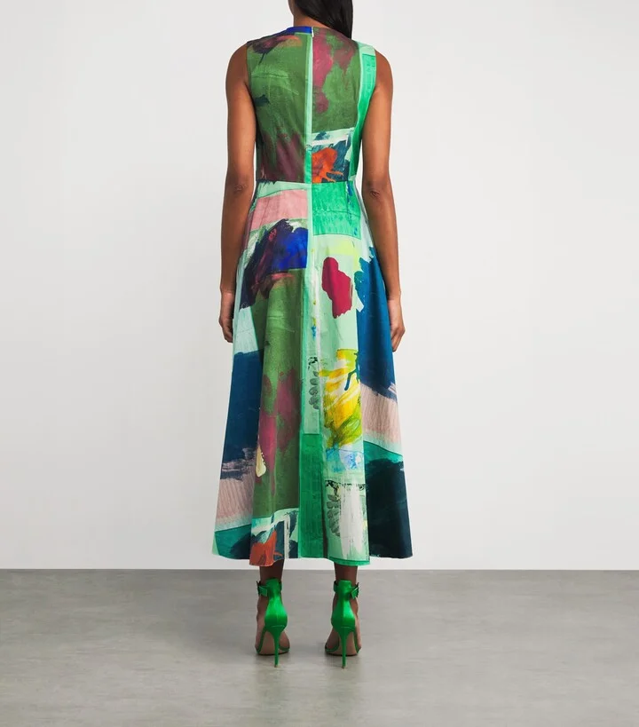 Roksanda Cotton Bow-Detail Nura Midi Dress - Image 3