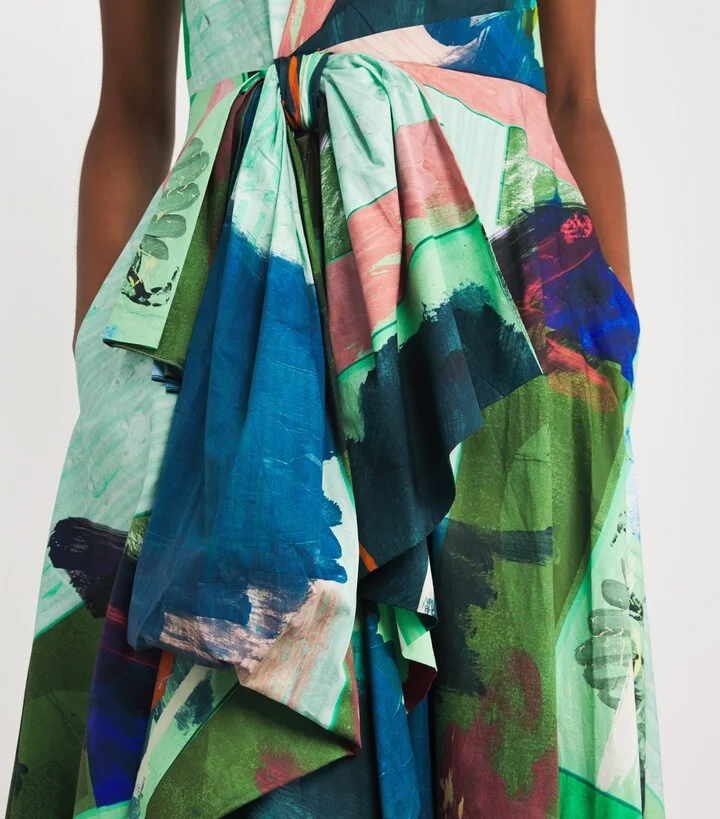 Roksanda Cotton Bow-Detail Nura Midi Dress - Image 6