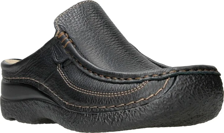 Black Printed Leather