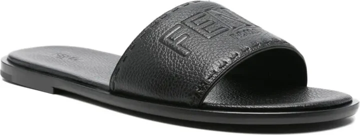 Roma embossed-logo leather sandals - Image 2