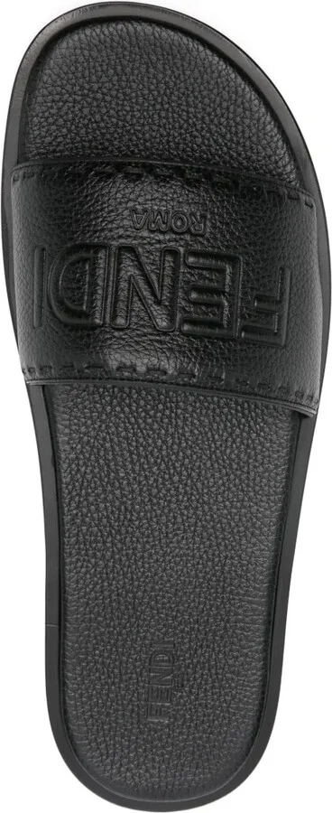 Roma embossed-logo leather sandals - Image 4