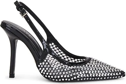 Black Mesh Diamante