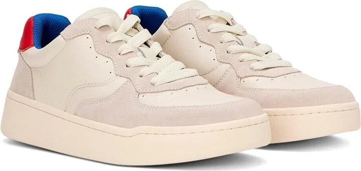 Roma Sneaker Women's US 9 White Red Leather Lifestyle Shoes RHS2415