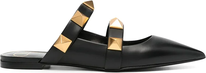 Roman Stud flat mules