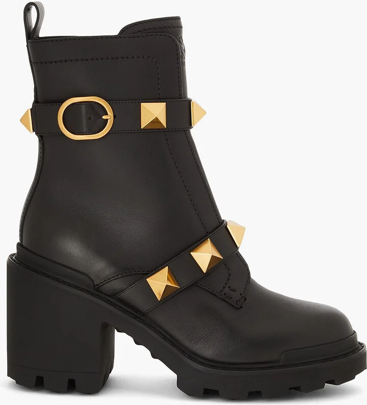 Roman Stud leather ankle boots