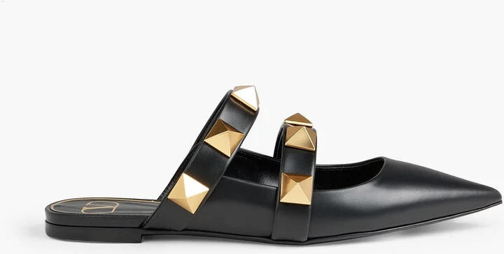 Roman Stud leather mules