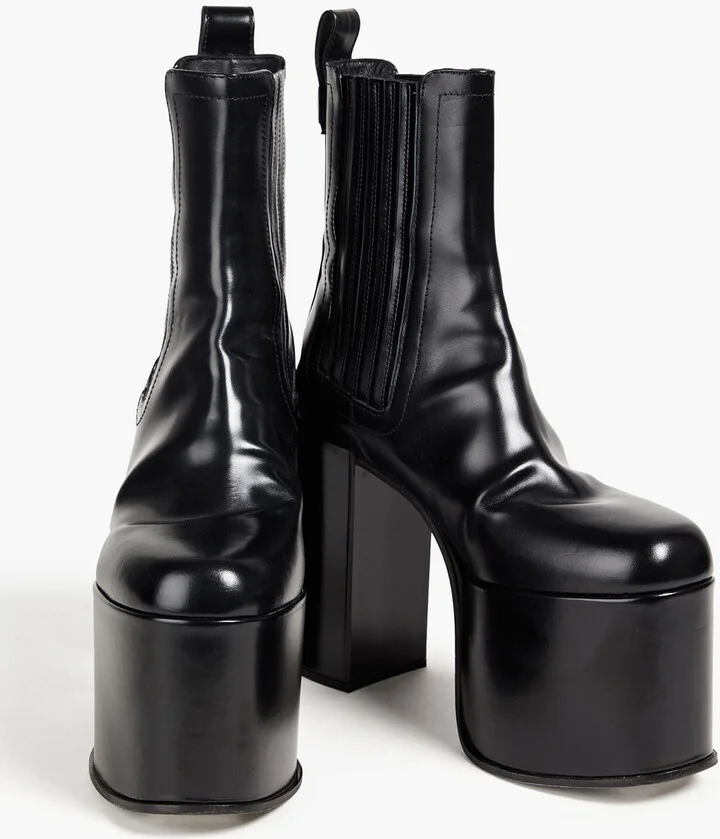 Roman Stud leather platform ankle boots - Image 2