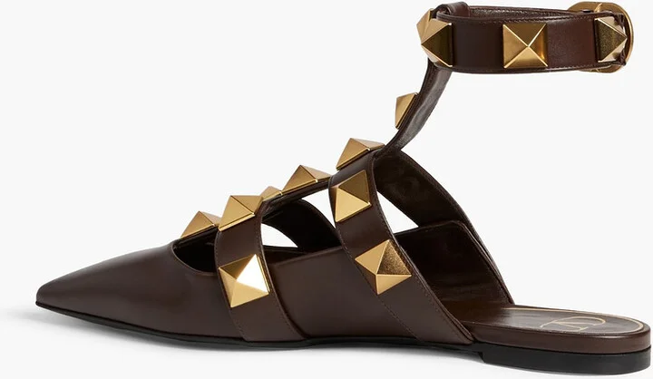 Roman Stud leather point-toe flats - Image 3