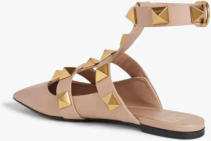 Roman Stud leather point-toe flats - Image 6