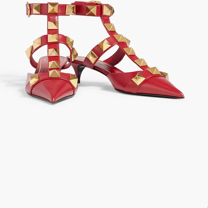Roman Stud leather pumps - Image 2