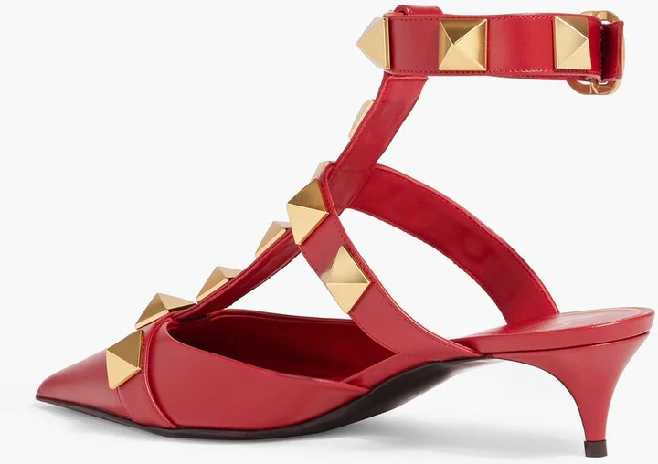 Roman Stud leather pumps - Image 3