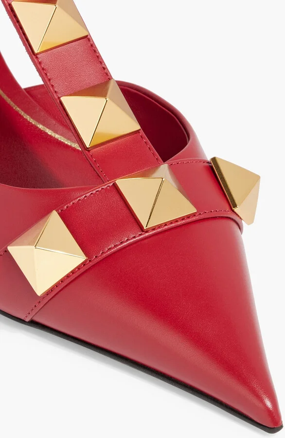Roman Stud leather pumps - Image 4