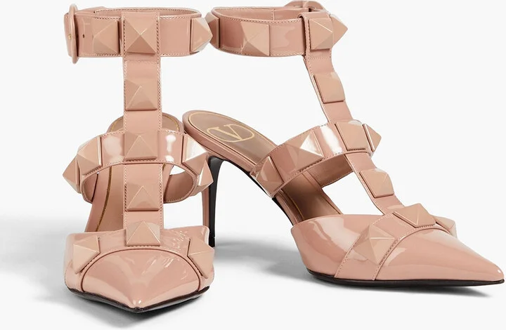 Roman Stud patent-leather pumps - Image 2