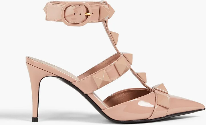Roman Stud patent-leather pumps