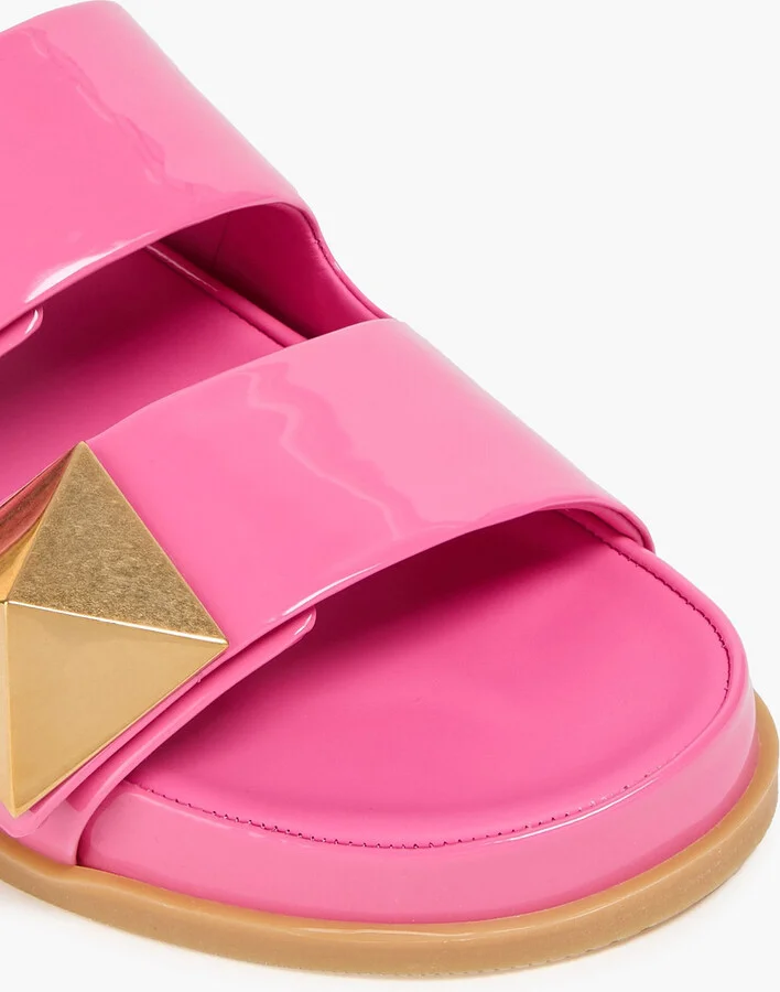 Roman Stud patent-leather sandals - Image 4