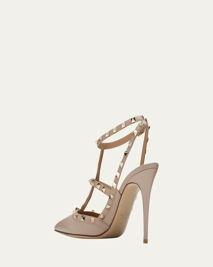 Roman Stud Pointed Caged Pumps - Image 5