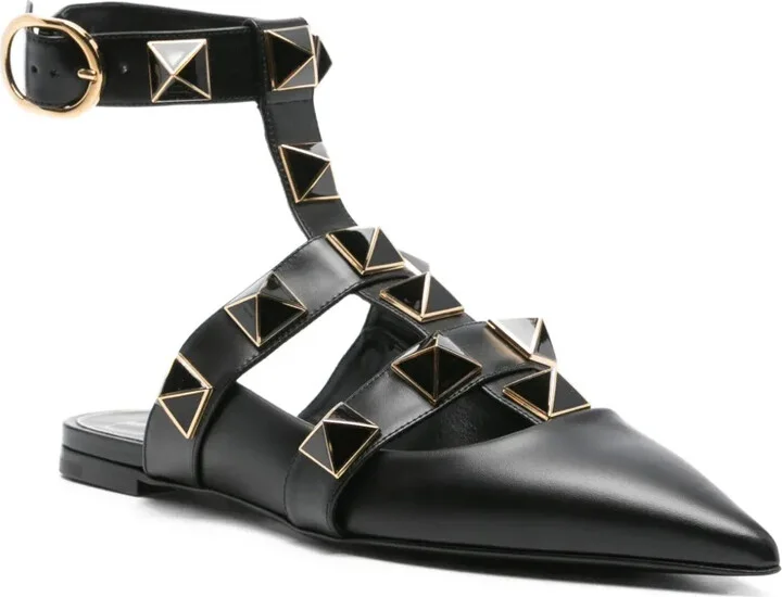 Roman Stud pointed-toe ballerina flats - Image 2
