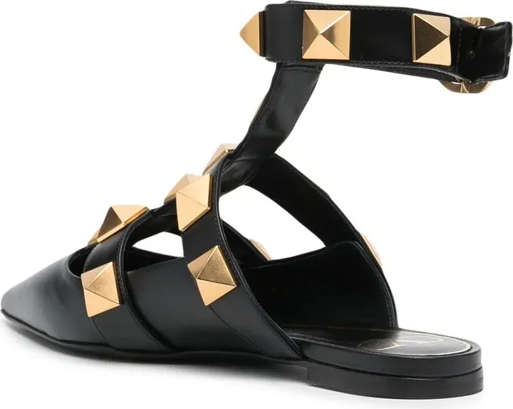 Roman Stud pointed-toe ballerina shoes - Image 3