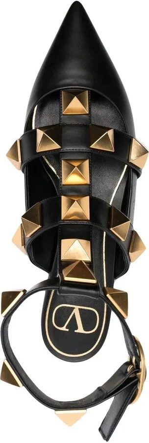 Roman Stud pointed-toe ballerina shoes - Image 4