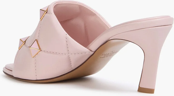 Roman Stud quilted leather mules - Image 3
