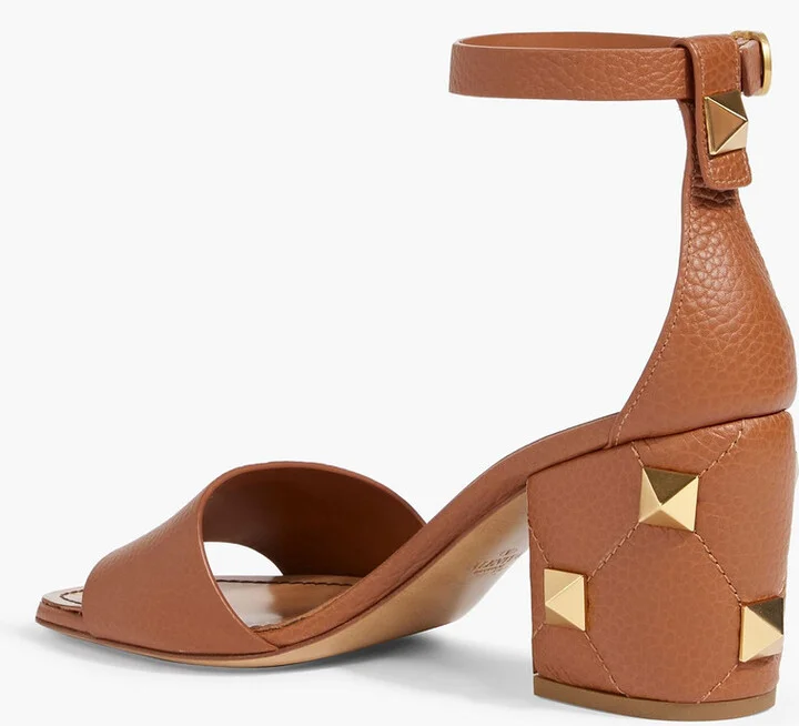 Roman Stud quilted pebbled-leather sandals - Image 6