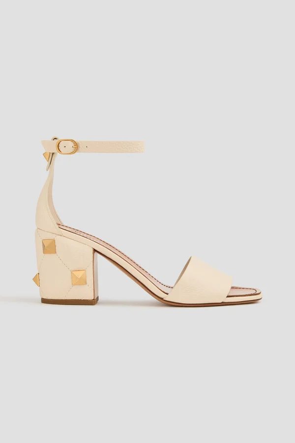 Roman Stud quilted pebbled-leather sandals
