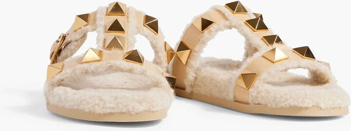 Roman Stud shearling sandals - Image 2