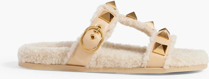 Roman Stud shearling sandals