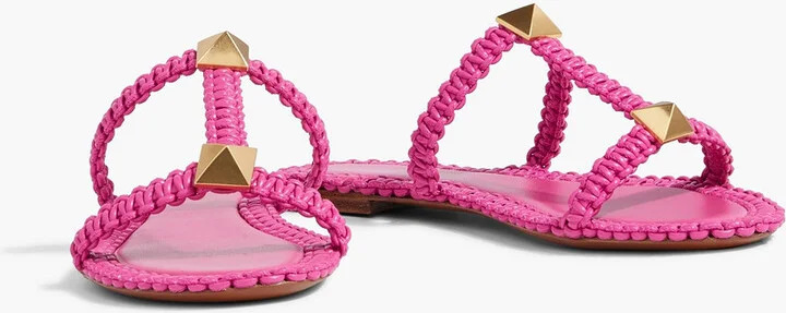 Roman Stud woven leather sandals - Image 2
