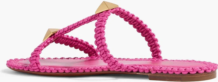 Roman Stud woven leather sandals - Image 3