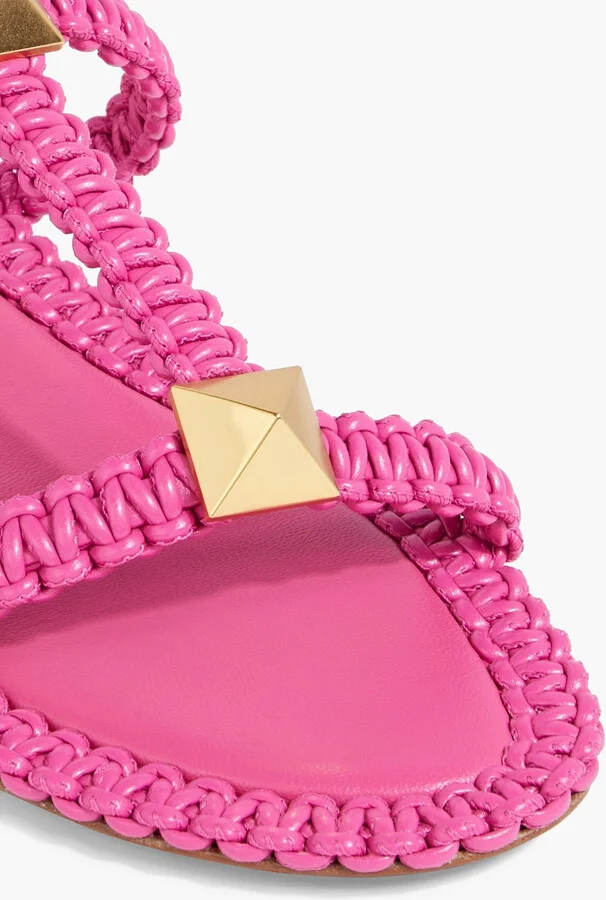 Roman Stud woven leather sandals - Image 4