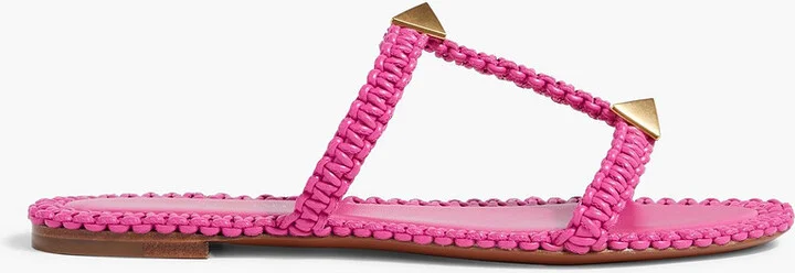 Roman Stud woven leather sandals