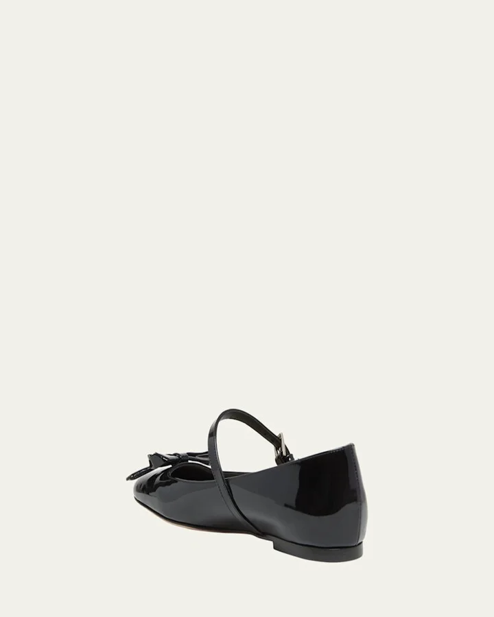 Romance Patent Bow Mary Jane Ballerina Flats - Image 2