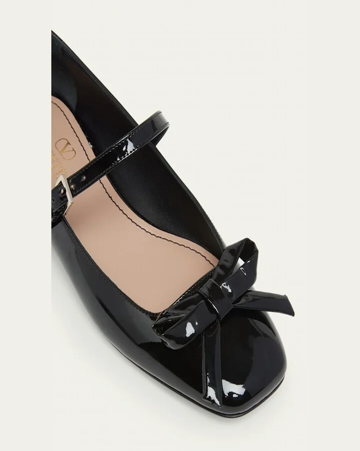 Romance Patent Bow Mary Jane Ballerina Flats - Image 6