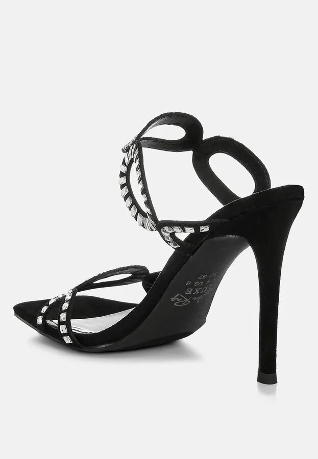 Romashka Cut Out Detail Stiletto Heel Sandals - Image 3