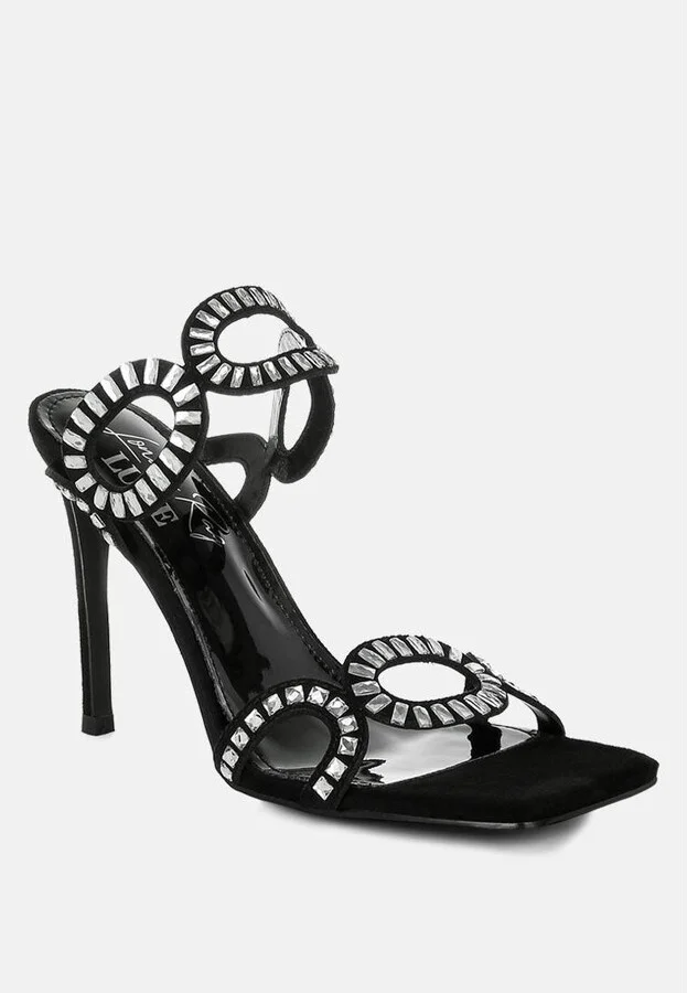 Romashka Cut Out Detail Stiletto Heel Sandals