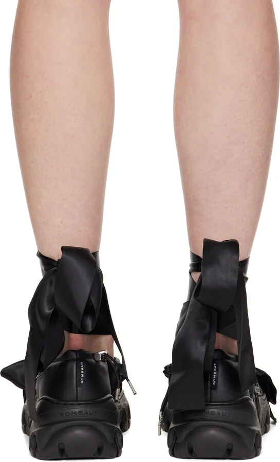 Rombaut Black Aura Bows Ballerina Flats - Image 2